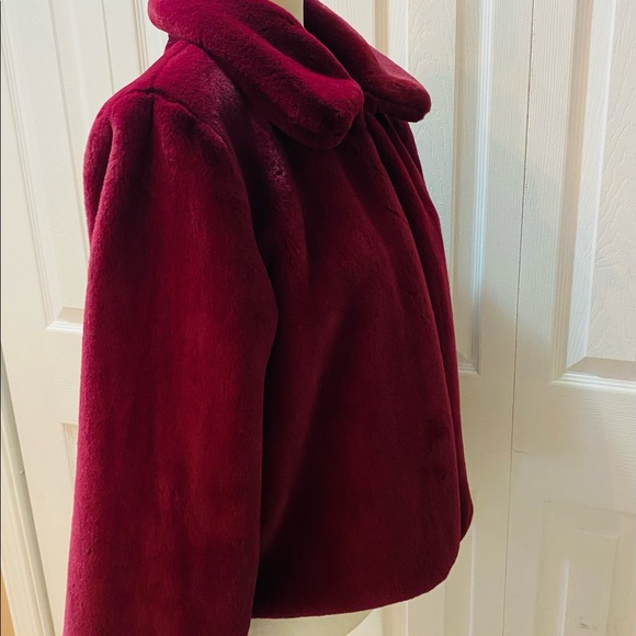 A new day. Gorgeous faux sofffttt burgundy colored fur - Picture 8 of 11
